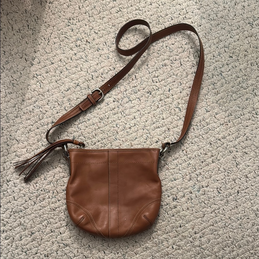 Leather Crossbody Bag in Brown - Classic Women's Shoulder Bag
